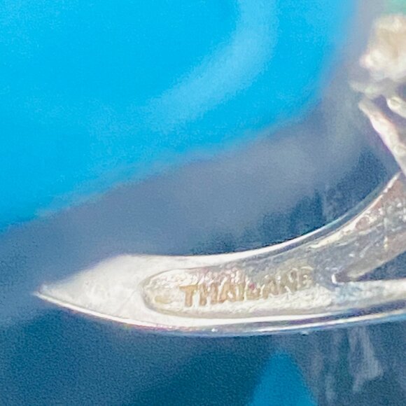 Vintage Judith Ripka Sterling Silver Pearl & Emerald Ring – Thailand 925 - Picture 7 of 9